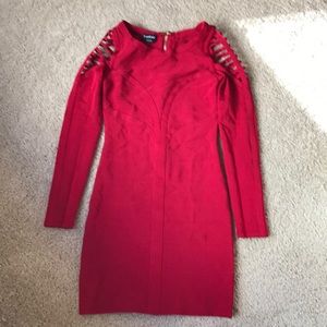 Red party dress